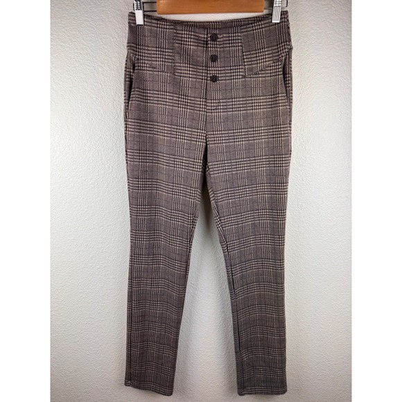 HALARA Pants - Halara Plaid High Waisted Dress Pants Career Casual Trousers Plaid Ankle Size M